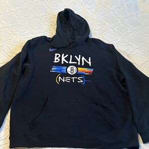 Nike Black BKLYN Nets Pullover Hoodie Men’s XXL
